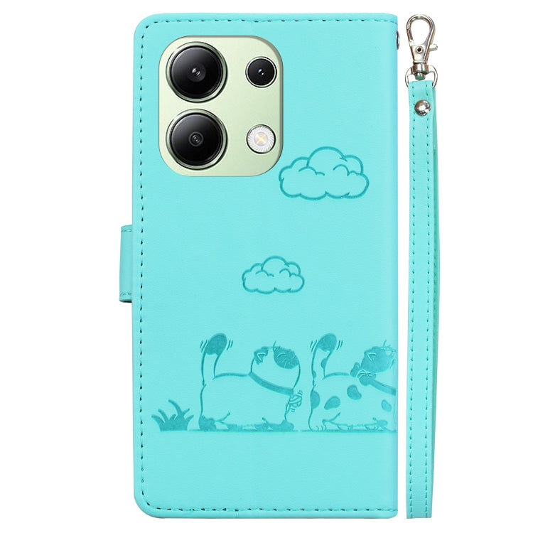 For Redmi Note 13 4G Global Cute Cats RFID Leather Phone Case