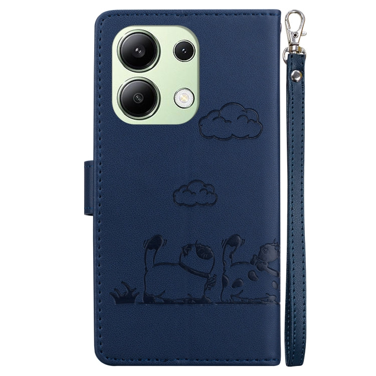 For Redmi Note 13 4G Global Cute Cats RFID Leather Phone Case