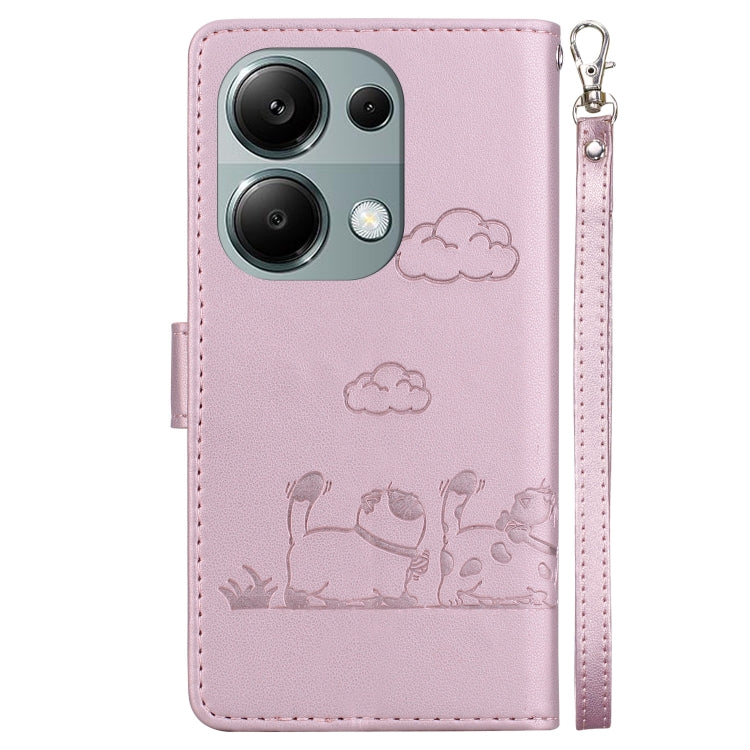 For Redmi Note 13 Pro 4G Cute Cats RFID Leather Phone Case
