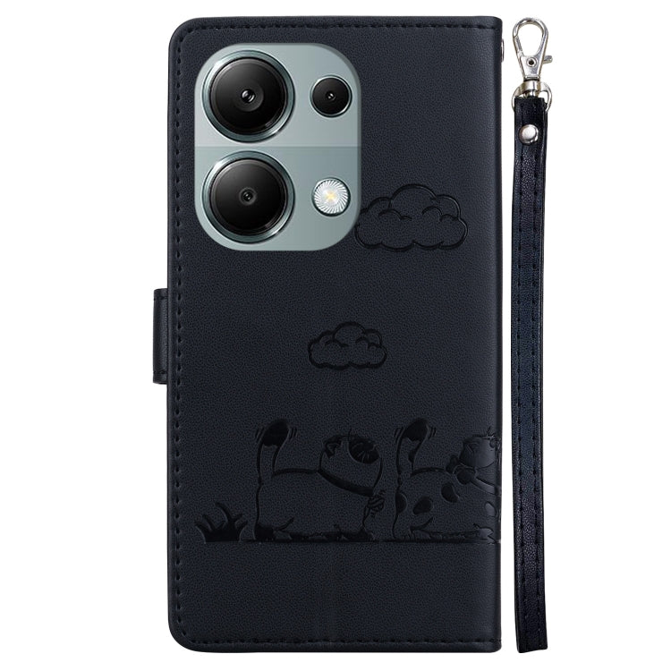 For Redmi Note 13 Pro 4G Cute Cats RFID Leather Phone Case