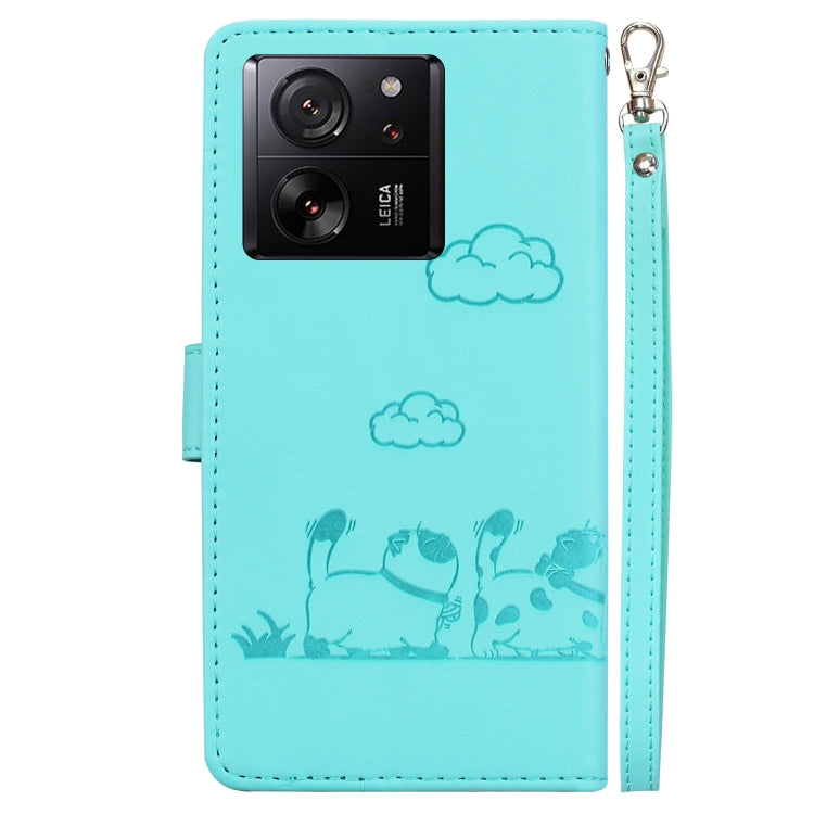 For Redmi K60 Ultra Cute Cats RFID Leather Phone Case