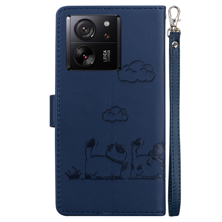 For Redmi K60 Ultra Cute Cats RFID Leather Phone Case