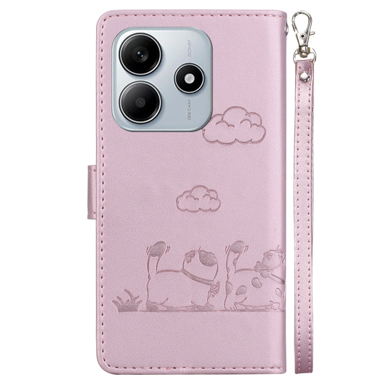 For Redmi Note 14 5G Cute Cats RFID Leather Phone Case