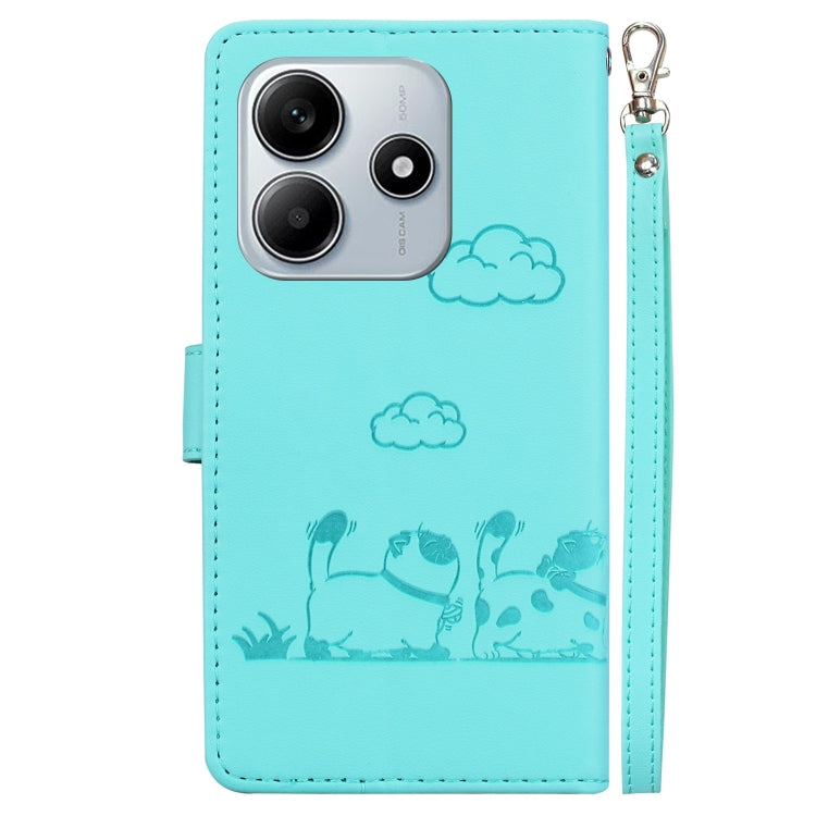 For Redmi Note 14 5G Cute Cats RFID Leather Phone Case