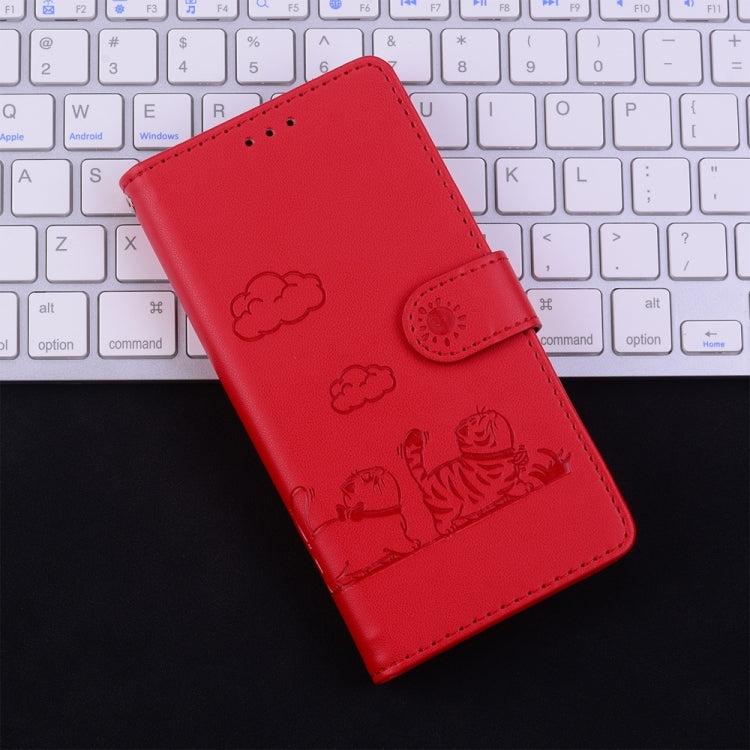For Redmi Note 14 5G Cute Cats RFID Leather Phone Case
