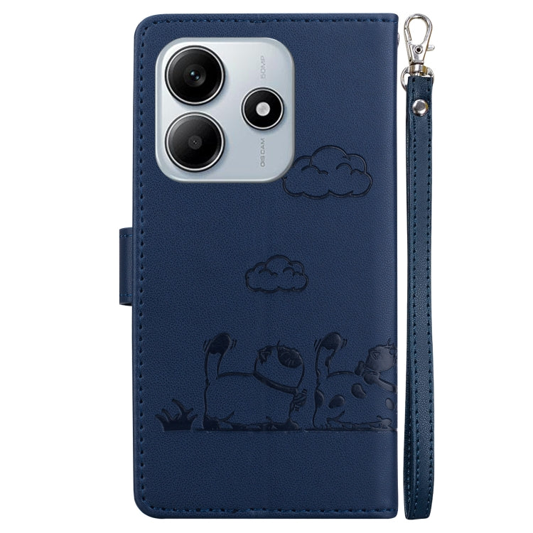 For Redmi Note 14 5G Cute Cats RFID Leather Phone Case