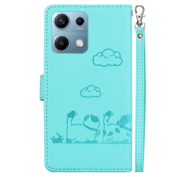 For Redmi Note 14S 4G Cute Cats RFID Leather Phone Case