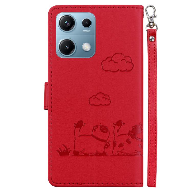 For Redmi Note 14S 4G Cute Cats RFID Leather Phone Case