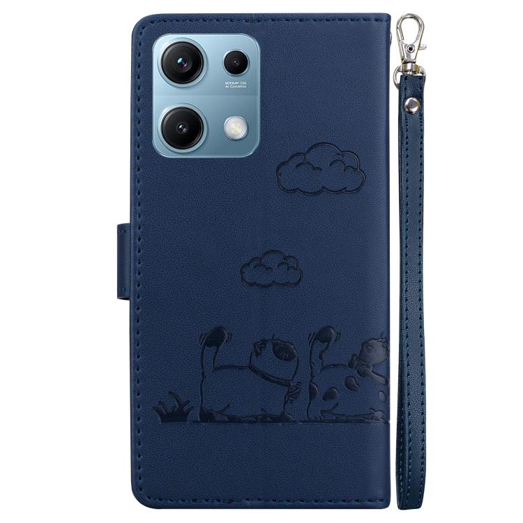 For Redmi Note 14S 4G Cute Cats RFID Leather Phone Case