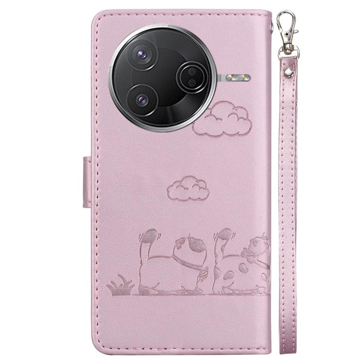 For Redmi K80 / K80 Pro / Xiaomi Poco F7 Pro Cute Cats RFID Leather Phone Case
