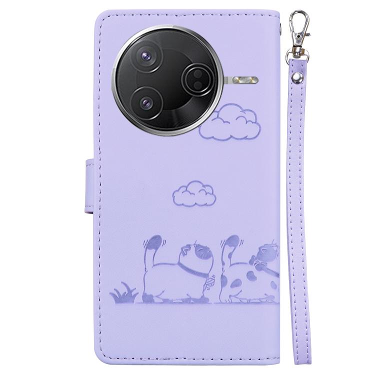 For Redmi K80 / K80 Pro / Xiaomi Poco F7 Pro Cute Cats RFID Leather Phone Case