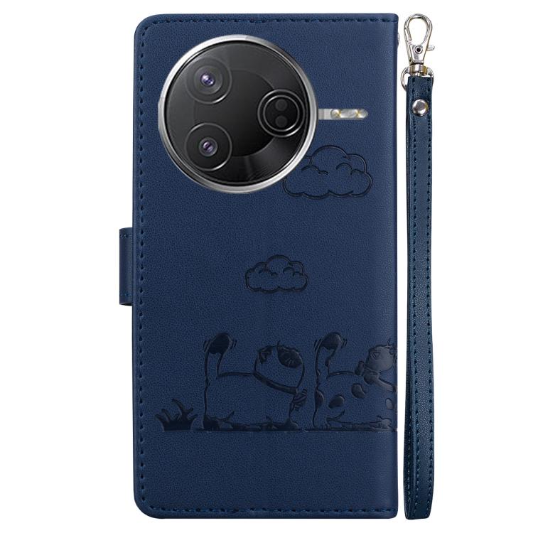 For Redmi K80 / K80 Pro / Xiaomi Poco F7 Pro Cute Cats RFID Leather Phone Case