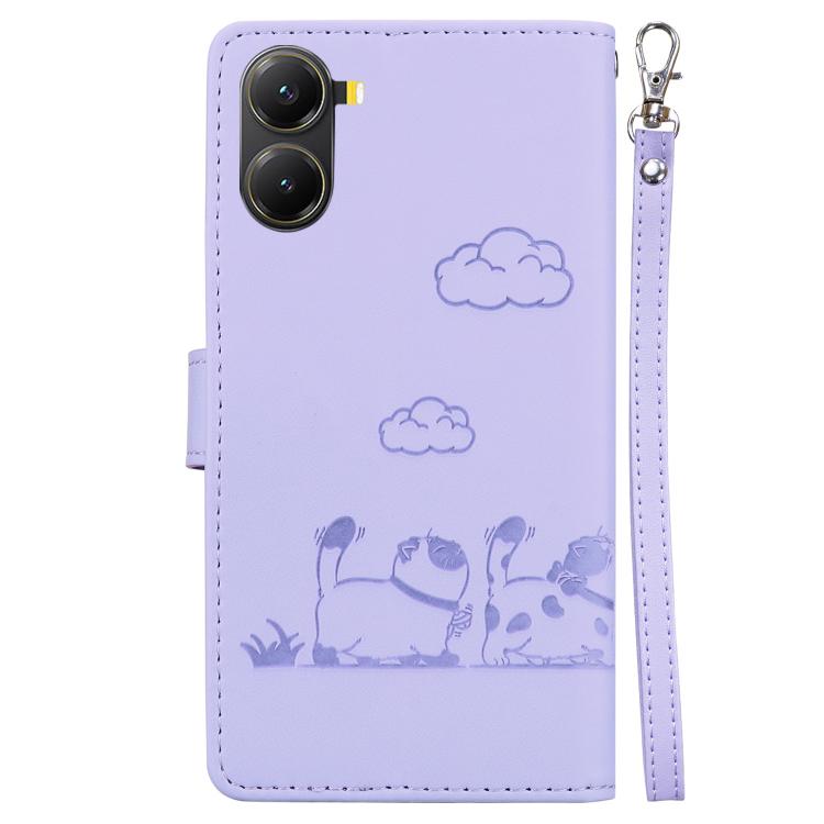 For Redmi Turbo 4 / Xiaomi Poco X7 Pro Cute Cats RFID Leather Phone Case
