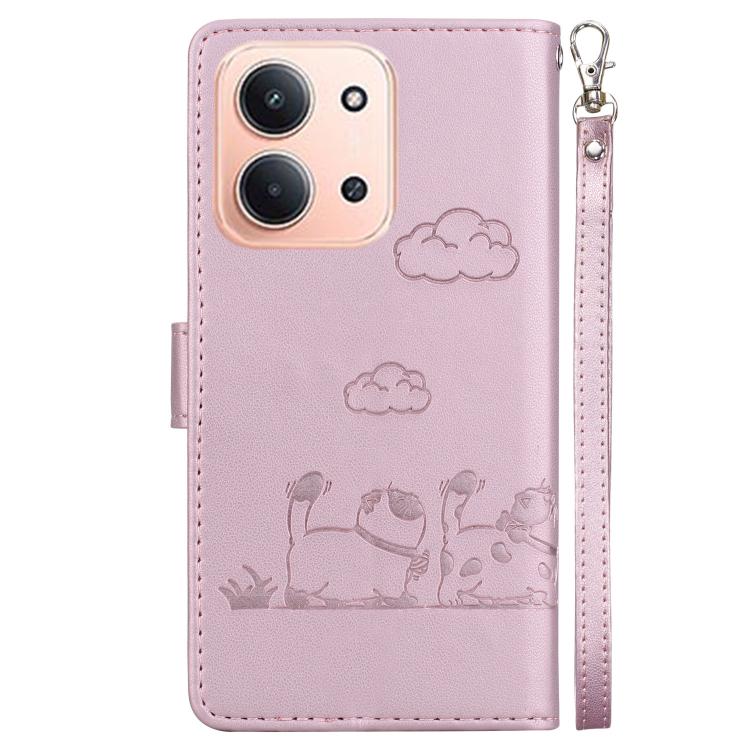 For Redmi 15C 5G / 4G EU 173mm / Poco C85 5G Cute Cats RFID Leather Phone Case