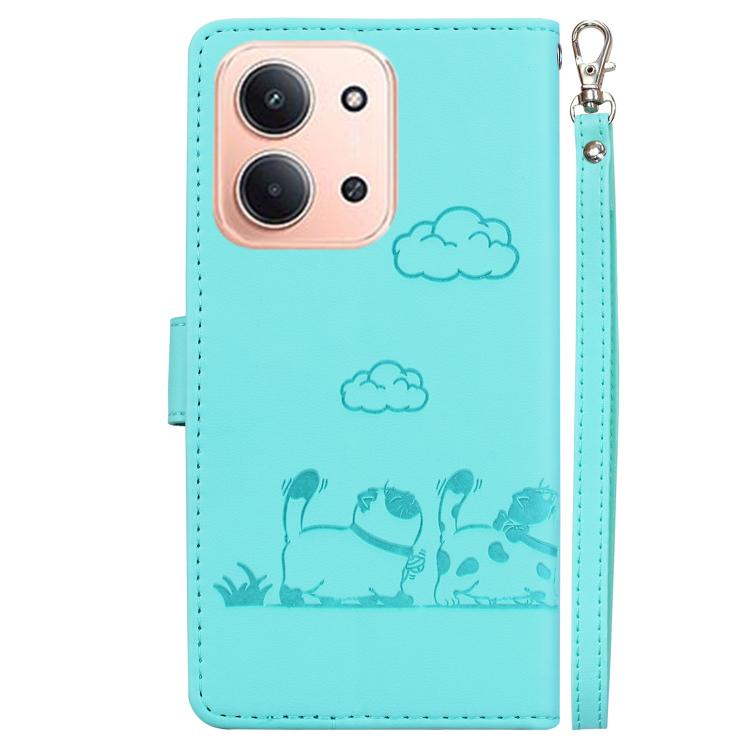 For Redmi 15C 5G / 4G EU 173mm / Poco C85 5G Cute Cats RFID Leather Phone Case