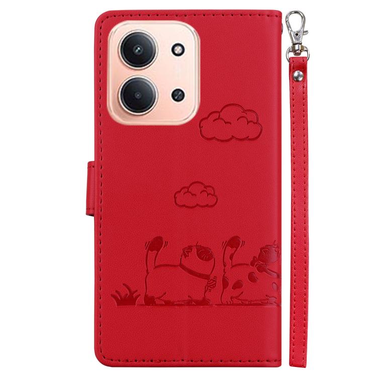 For Redmi 15C 5G / 4G EU 173mm / Poco C85 5G Cute Cats RFID Leather Phone Case