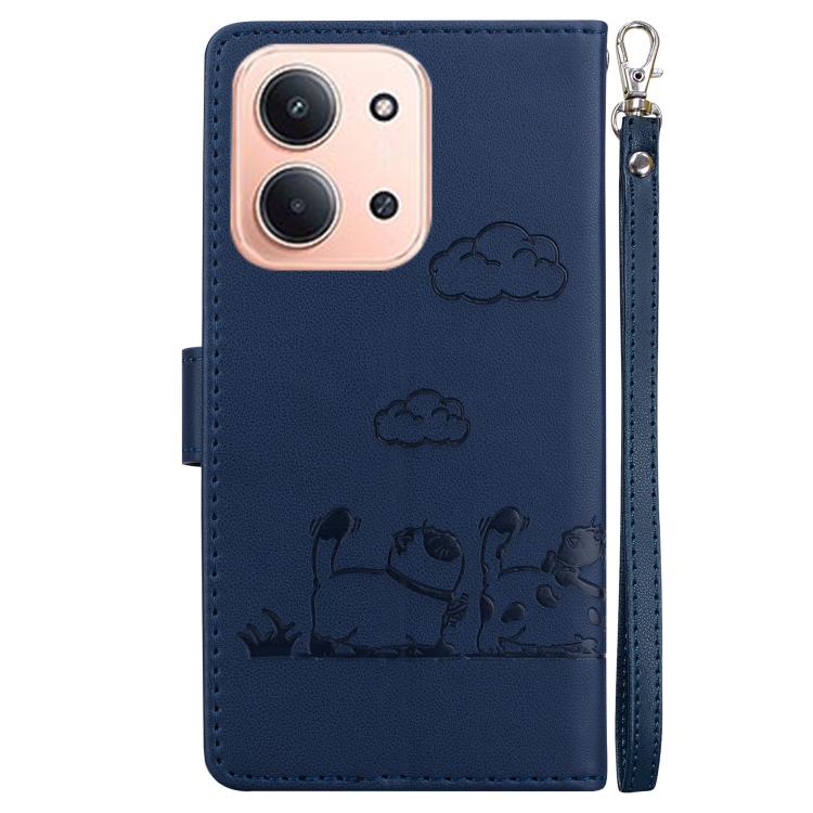 For Redmi 15C 5G / 4G EU 173mm / Poco C85 5G Cute Cats RFID Leather Phone Case