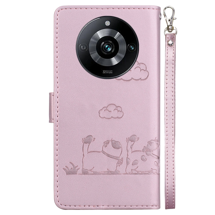 For Realme 11 Pro 5G Cute Cats RFID Leather Phone Case