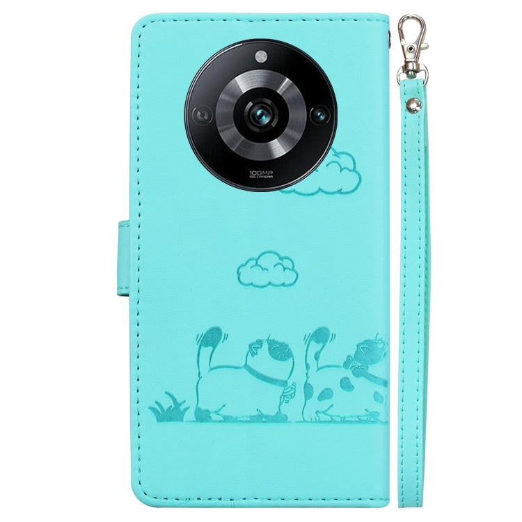 For Realme 11 Pro 5G Cute Cats RFID Leather Phone Case