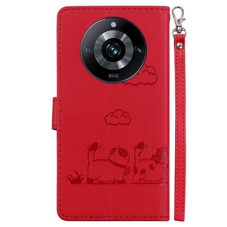 For Realme 11 Pro 5G Cute Cats RFID Leather Phone Case