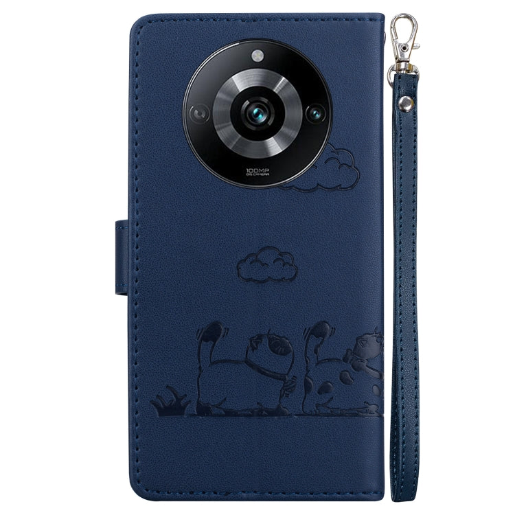 For Realme 11 Pro 5G Cute Cats RFID Leather Phone Case
