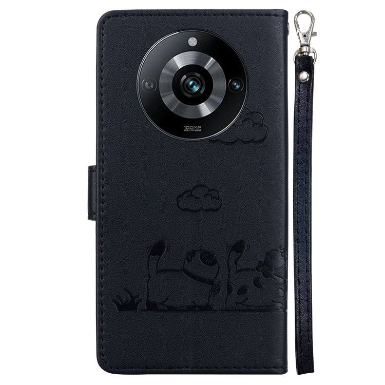 For Realme 11 Pro 5G Cute Cats RFID Leather Phone Case