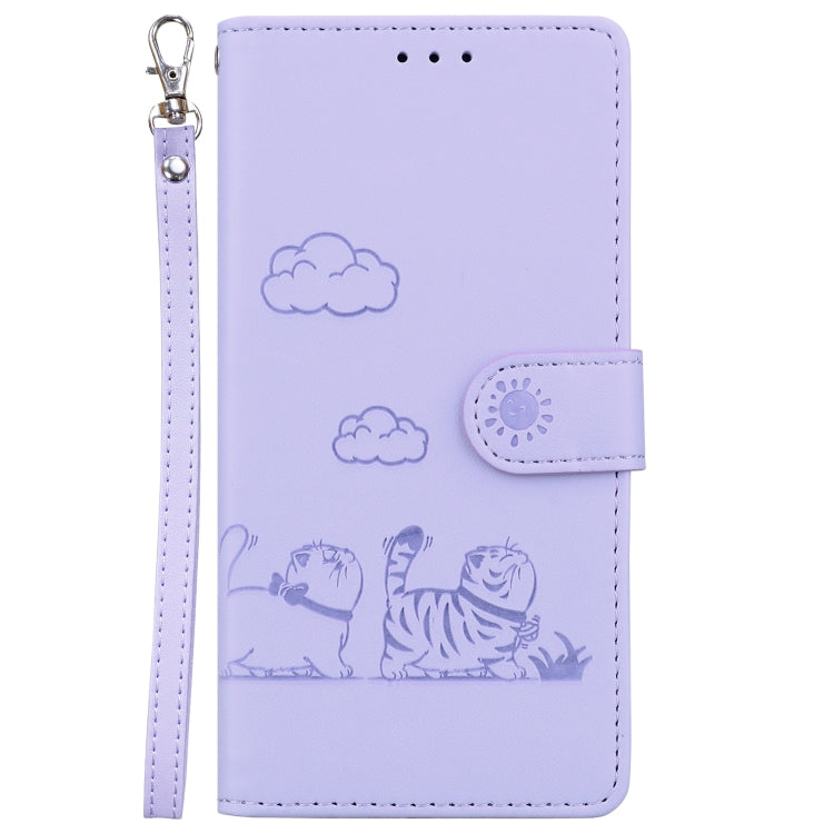 For Realme 12 Pro+ Global Cute Cats RFID Leather Phone Case