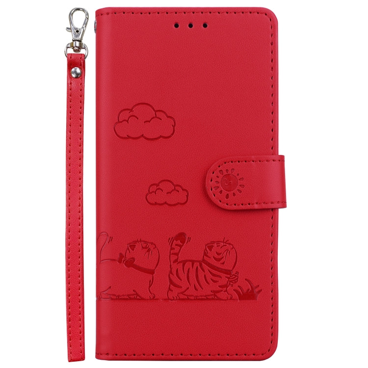 For Realme 12 Pro+ Global Cute Cats RFID Leather Phone Case