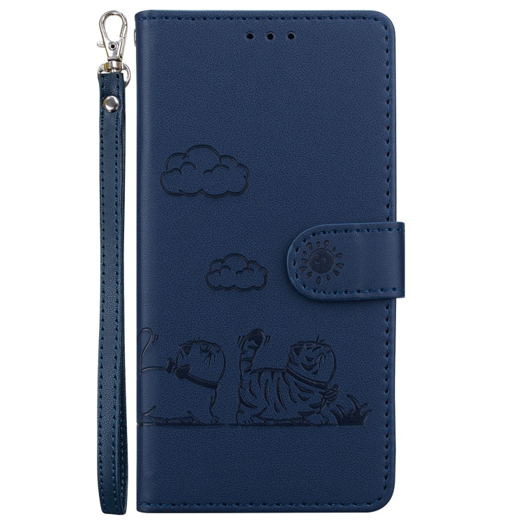For Realme 12 Pro+ Global Cute Cats RFID Leather Phone Case