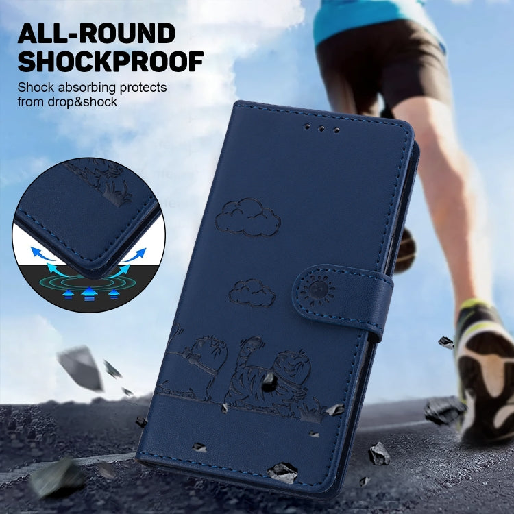 For Realme 12 Pro+ Global Cute Cats RFID Leather Phone Case