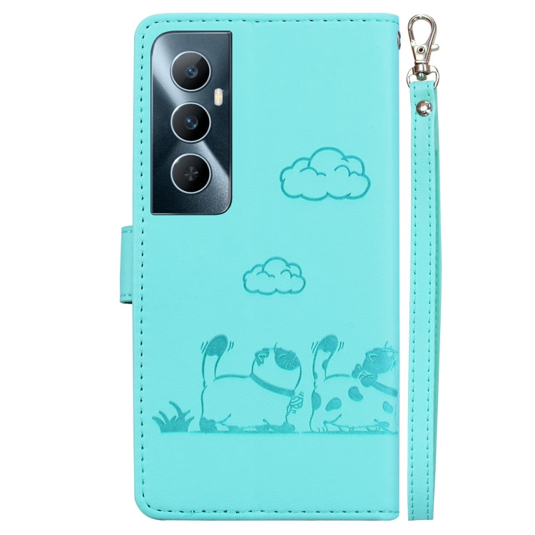 For Realme C65 4G Cute Cats RFID Leather Phone Case