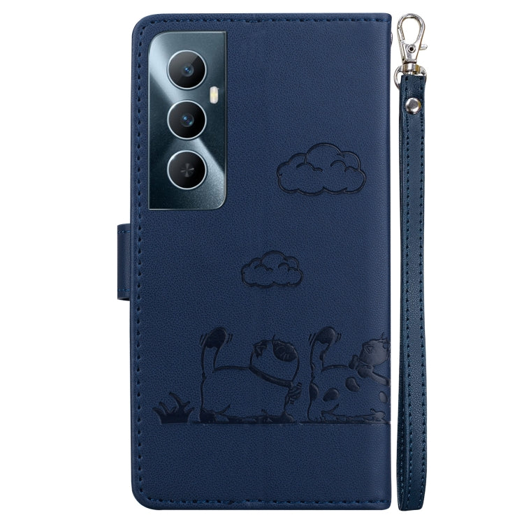 For Realme C65 4G Cute Cats RFID Leather Phone Case