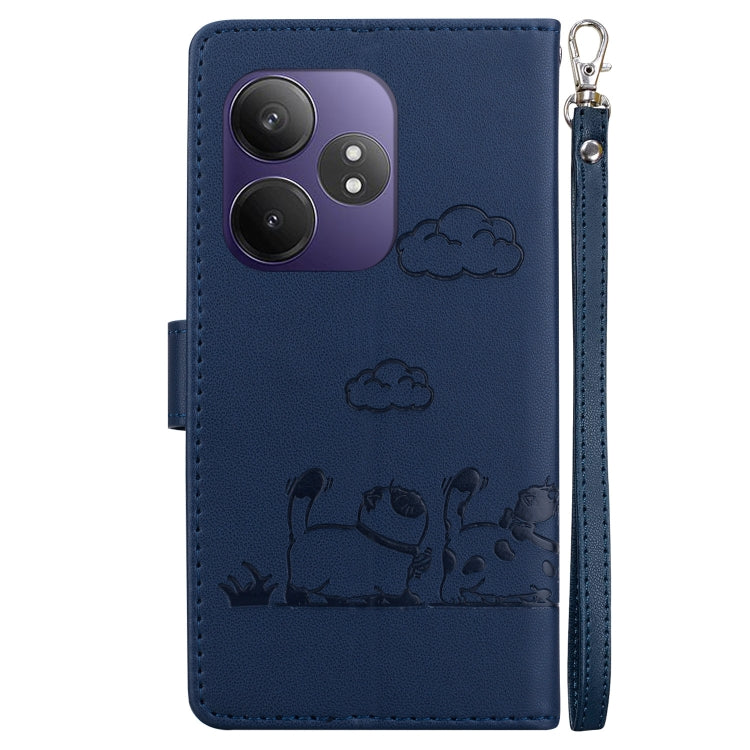 For Realme GT 6 Cute Cats RFID Leather Phone Case