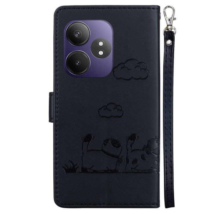 For Realme GT 6 Cute Cats RFID Leather Phone Case