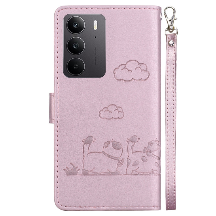 For Realme C75 Cute Cats RFID Leather Phone Case