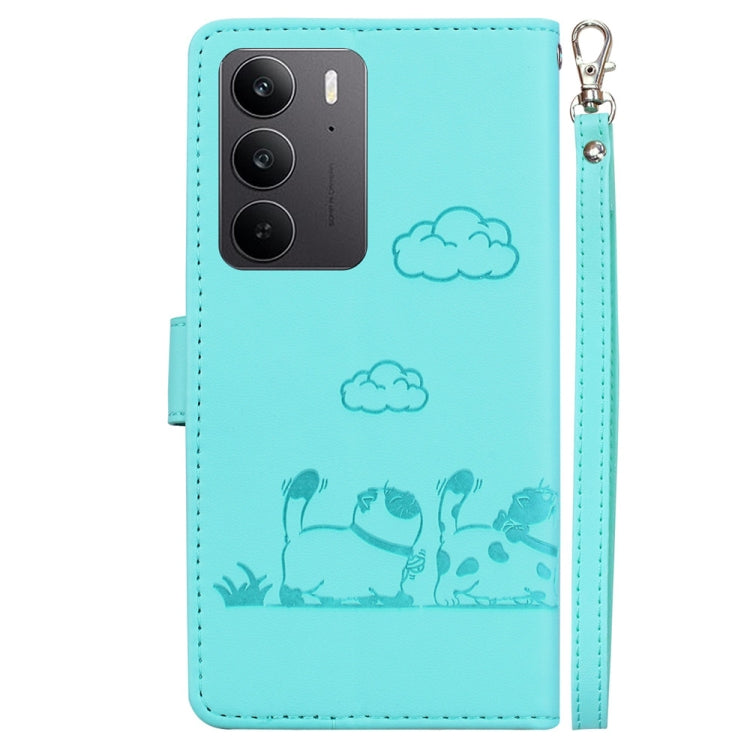 For Realme C75 Cute Cats RFID Leather Phone Case