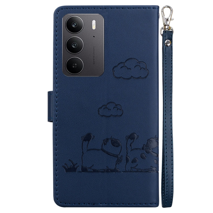 For Realme C75 Cute Cats RFID Leather Phone Case