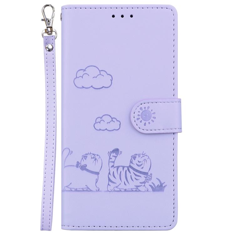 For Realme 13+ Global Cute Cats RFID Leather Phone Case