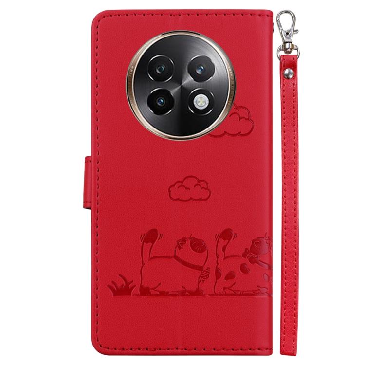For Realme 13+ Global Cute Cats RFID Leather Phone Case