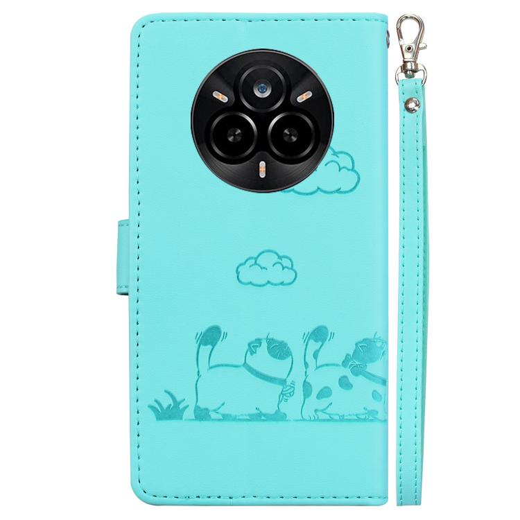 For Realme 14 Pro Cute Cats RFID Leather Phone Case
