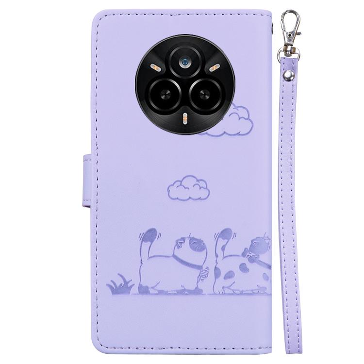 For Realme 14 Pro Cute Cats RFID Leather Phone Case