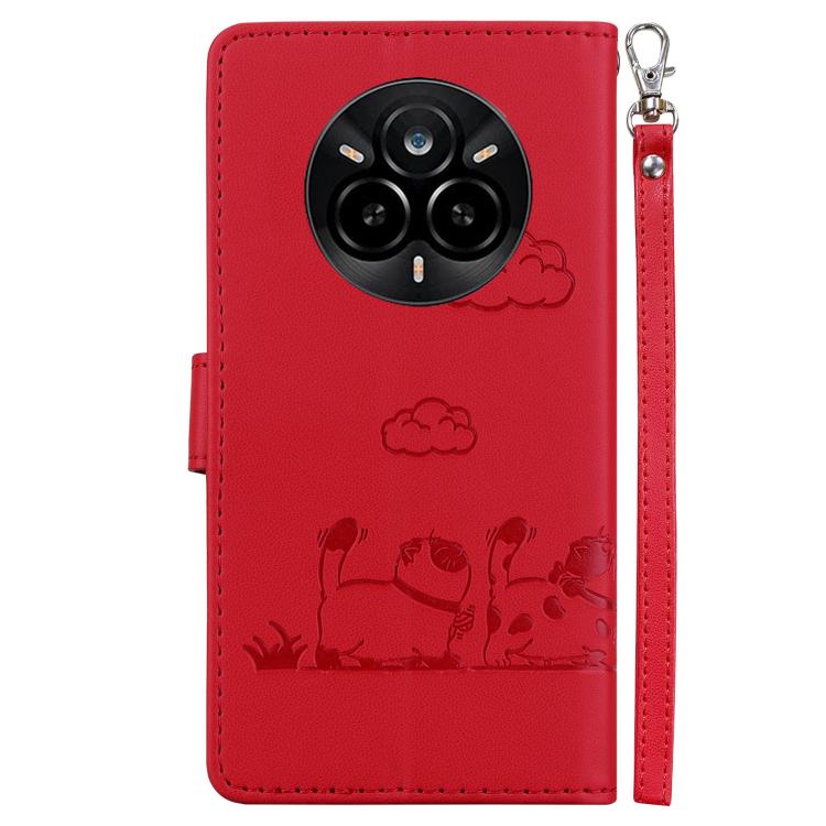 For Realme 14 Pro Cute Cats RFID Leather Phone Case