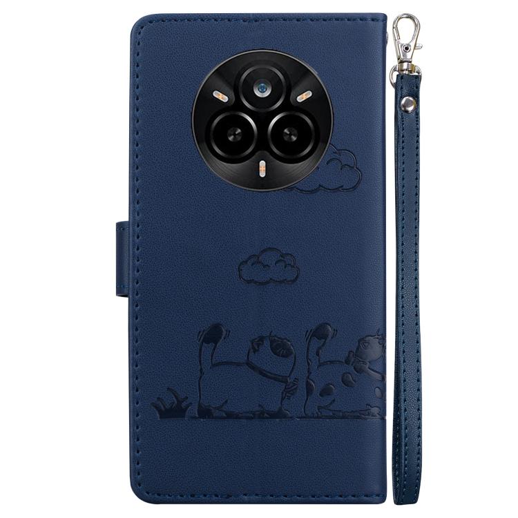 For Realme 14 Pro Cute Cats RFID Leather Phone Case