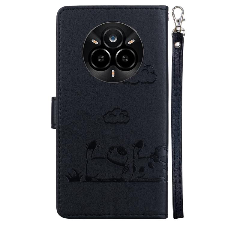 For Realme 14 Pro Cute Cats RFID Leather Phone Case