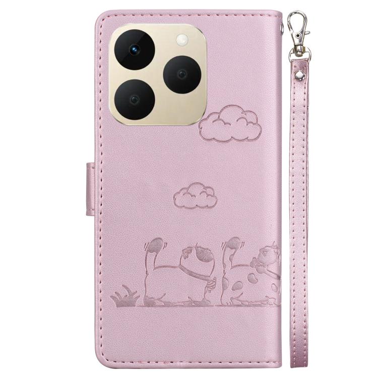 For Realme 15T 5G Cute Cats RFID Leather Phone Case