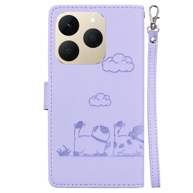 For Realme 15T 5G Cute Cats RFID Leather Phone Case