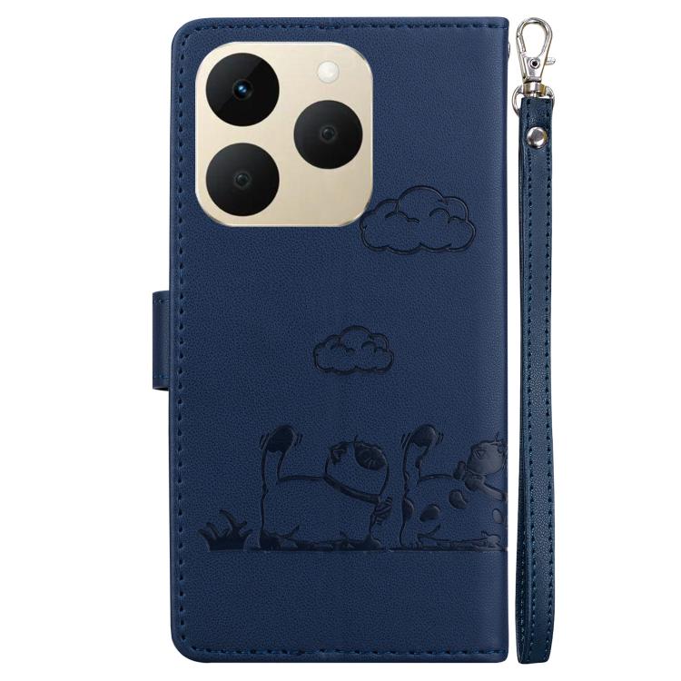For Realme 15T 5G Cute Cats RFID Leather Phone Case