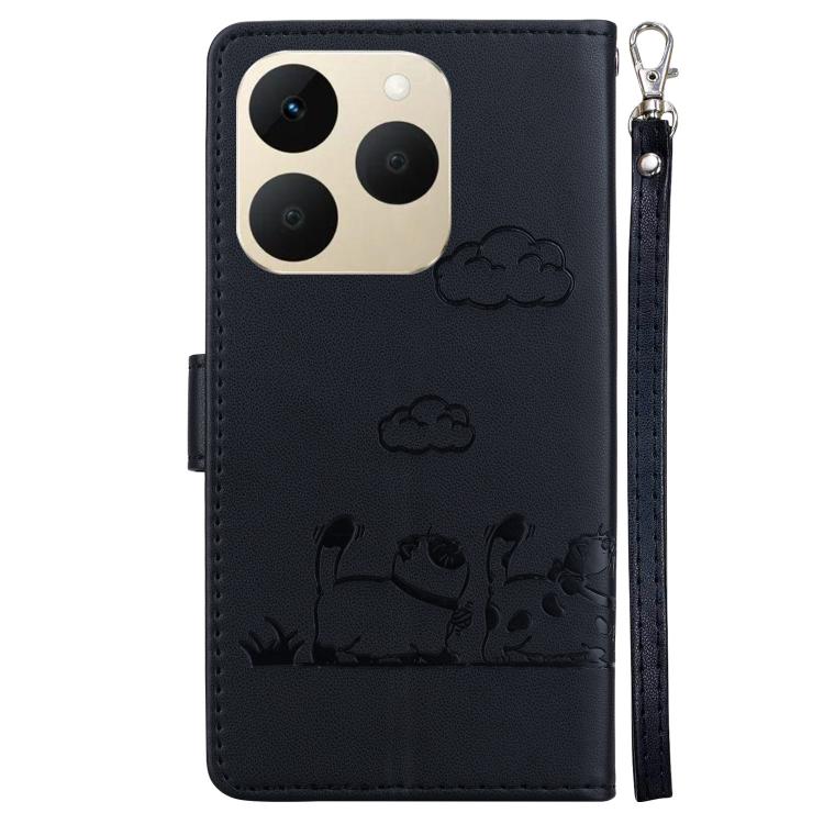 For Realme 15T 5G Cute Cats RFID Leather Phone Case