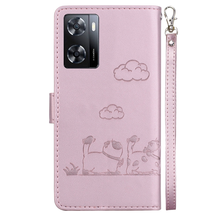 For OnePlus Nord N20 SE 4G Cute Cats RFID Leather Phone Case