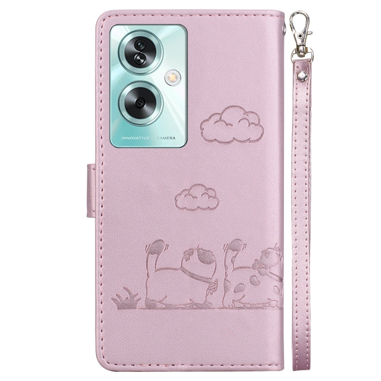 For OnePlus Nord N30 SE Cute Cats RFID Leather Phone Case
